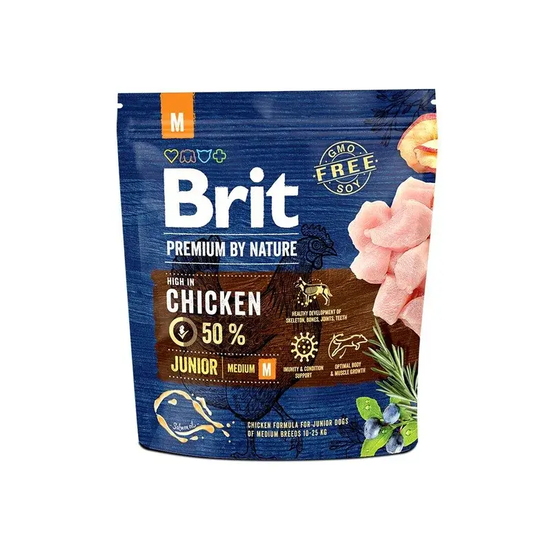 Brit Premium Dog Nature- Junior M 1Kg