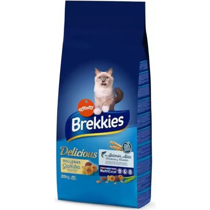 Brekkies Ração para Gatos Delicious Peixe, 20 kg