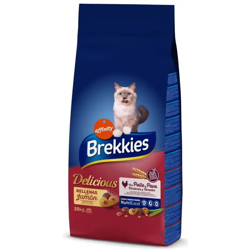 Brekkies Ração para Gatos Delicious Aves, 20 kg