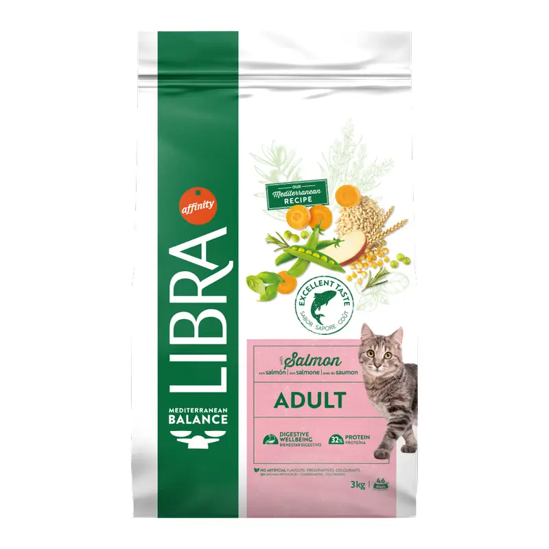 Ração para gatos, com salmão, Premium, 3 kg