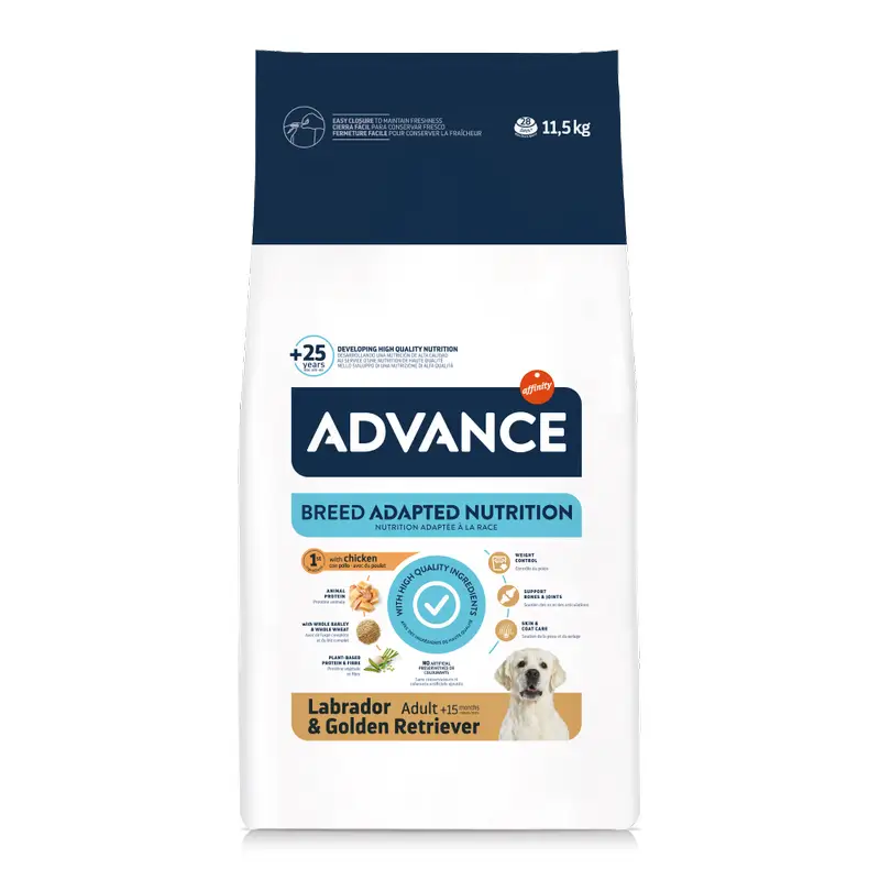 Advance Ração para Cães, Medium, com Frango, Superpremium, 11,5 kg