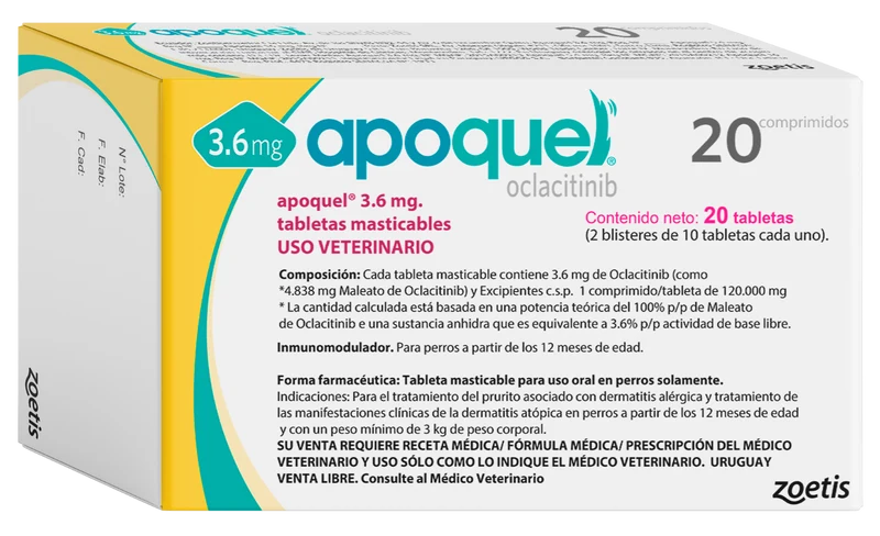 Apoquel perros 3.6 Mg 20 tabletas masticables
