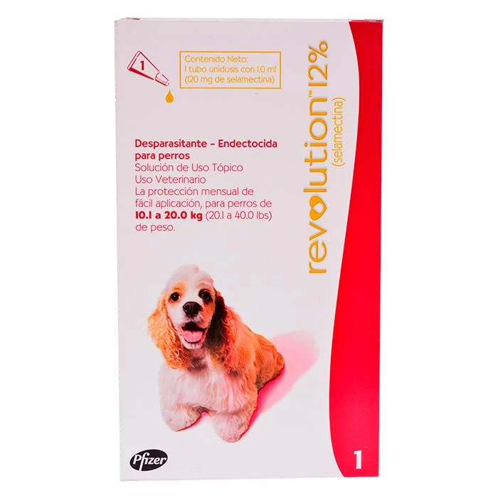 Antiparasitario Revolution Perro 12% 1.00 ml (10.1 a 20 Kg)