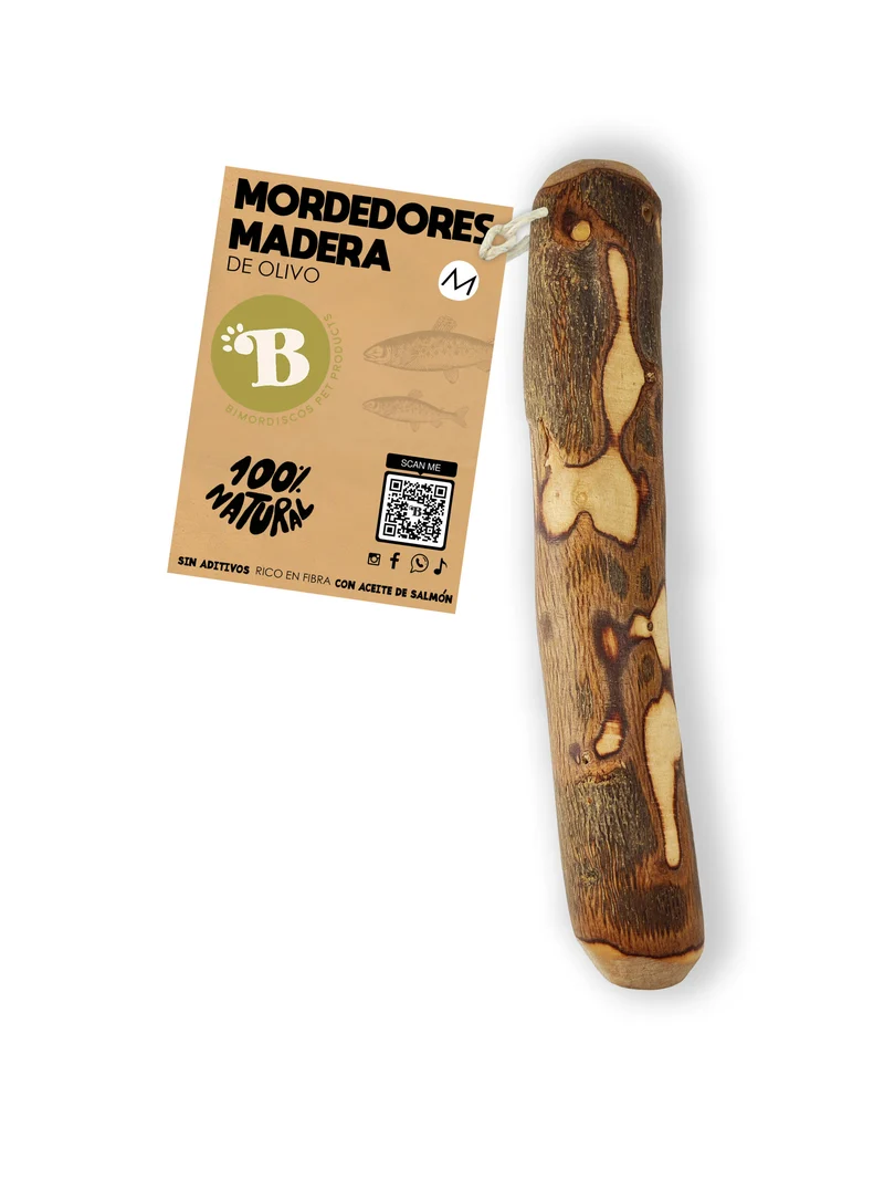 Bimordiscos Palo De Olivo Para Perros Con Aceite De Salmón. S