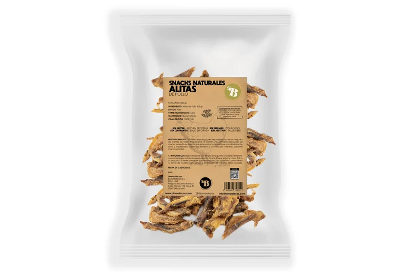 Bimordiscos Alitas De Pollo Para Perros Y Gatos · 500g.
