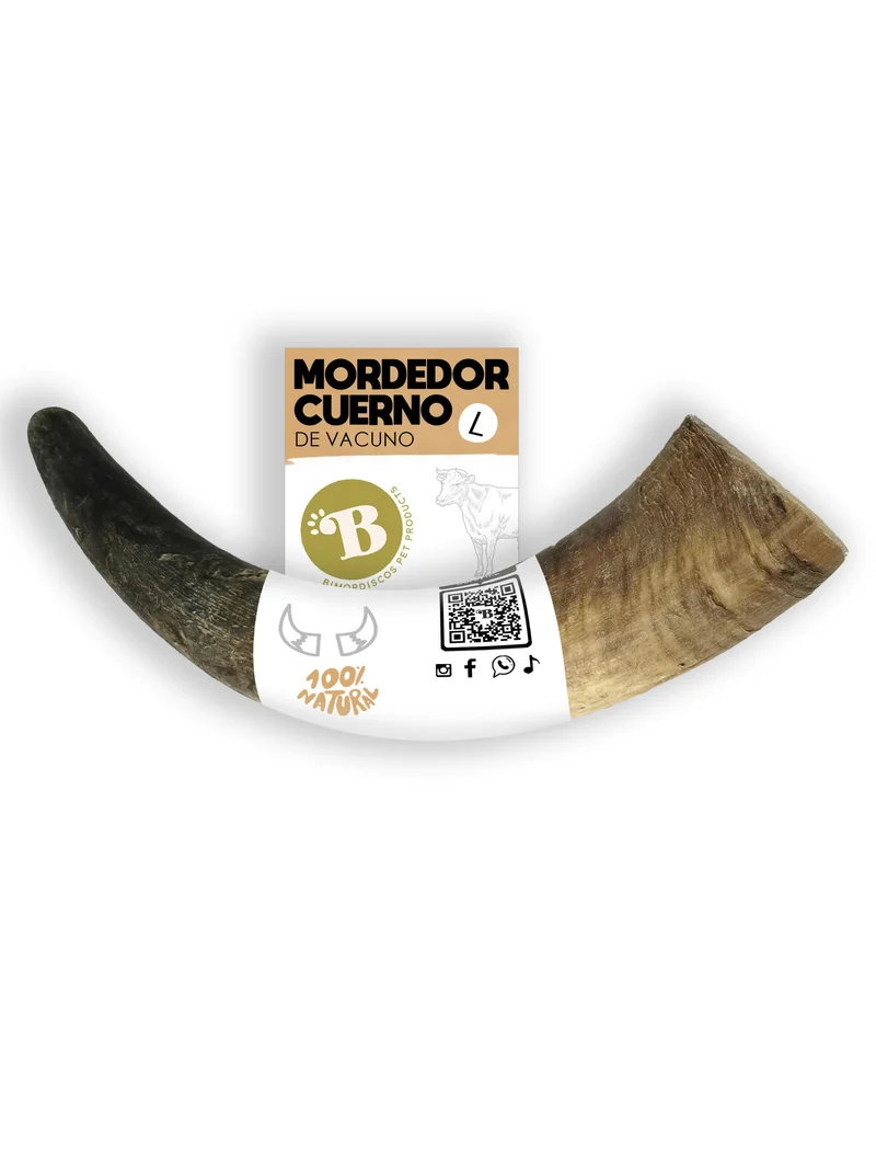 Bimordiscos Cuerno De Vaca / Toro Para Perros Pack. 2 X L