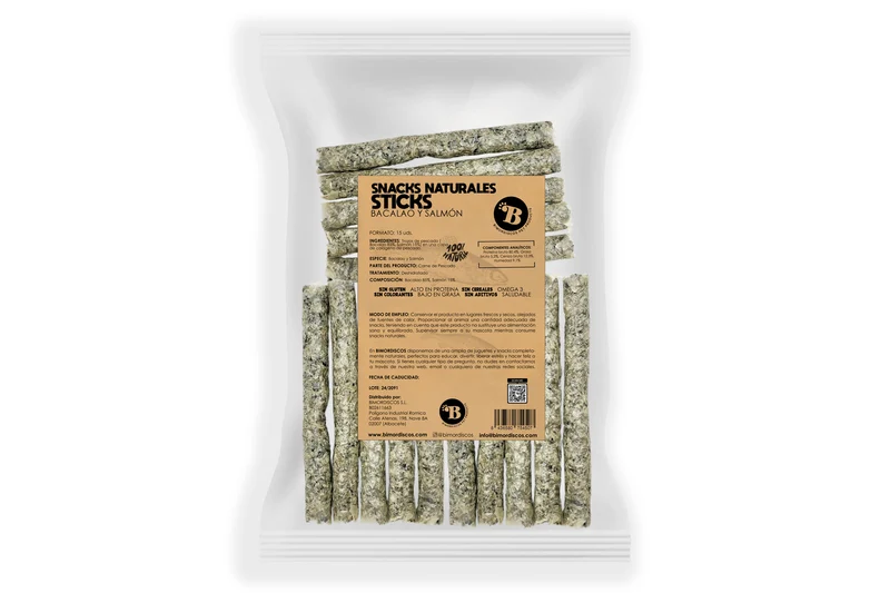Bimordiscos Barritas De Bacalao Y Salmón Para Perros Y Gatos - 15 Uds. 15 Uds.