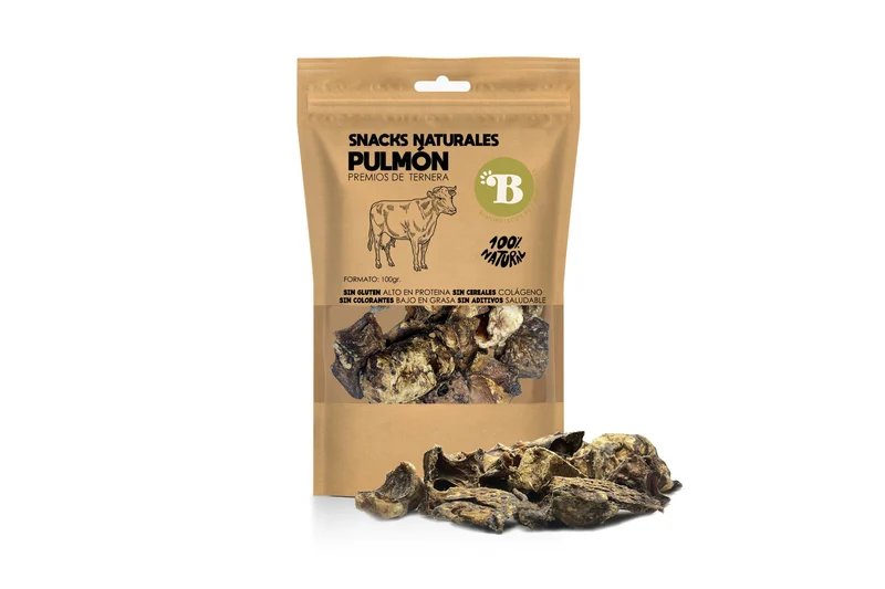 Bimordiscos Premios De Pulmón De Ternera Para Perros Y Gatos - 100g 100 G
