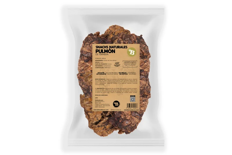 Bimordiscos Pulmón De Ternera Para Perros · 250g