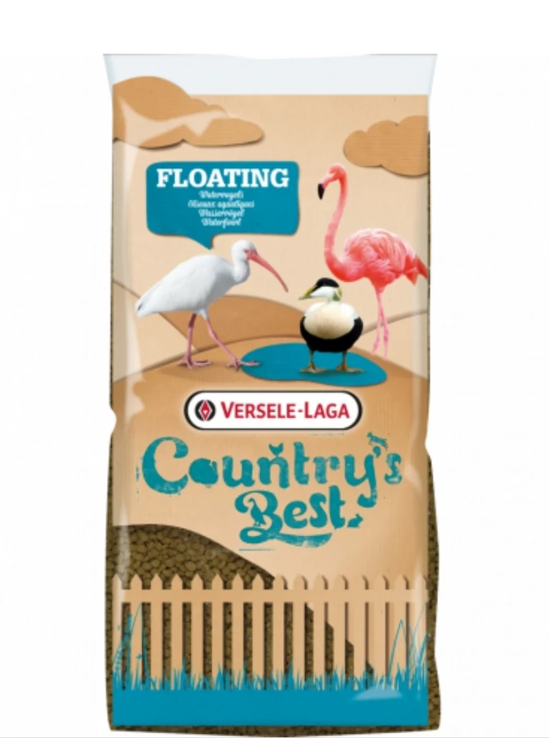 Country's Best - Pellets flotantes multiusos de 4 mm - Para ibis y otras aves zancudas a partir de las 4 semanas - 15 kg - Versele Laga