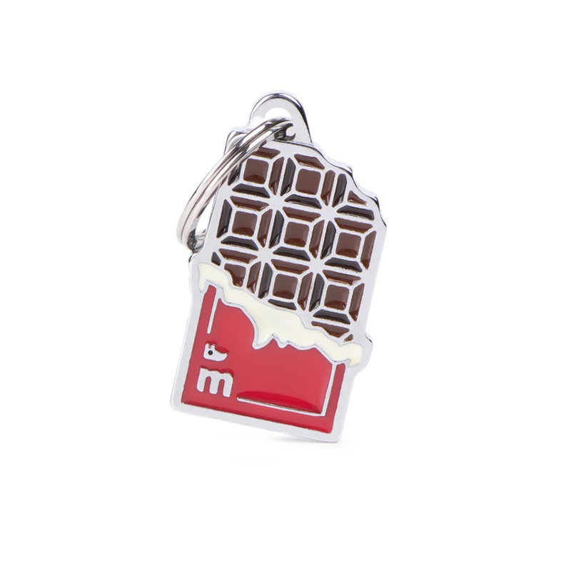 Placa ID en Forma de Chocolate para Perros