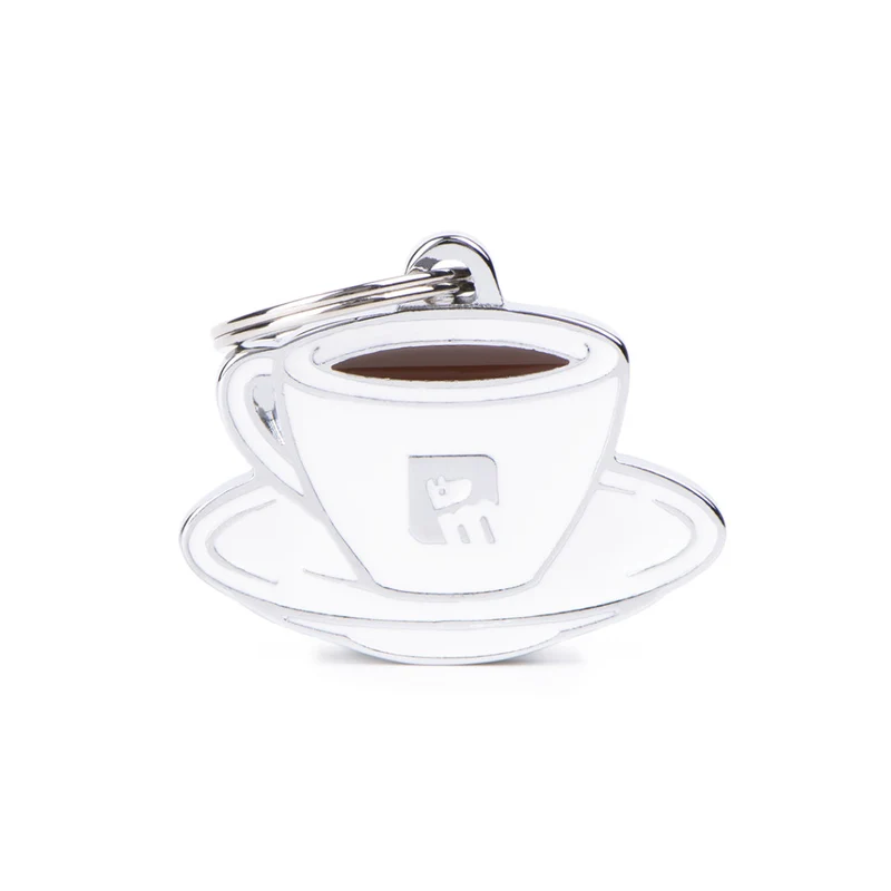 Placa ID en Forma de Café Espresso para Perros