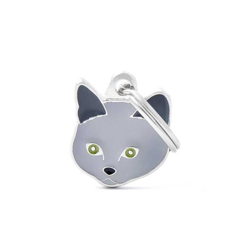 Placa ID en Forma de Gato Cartujo