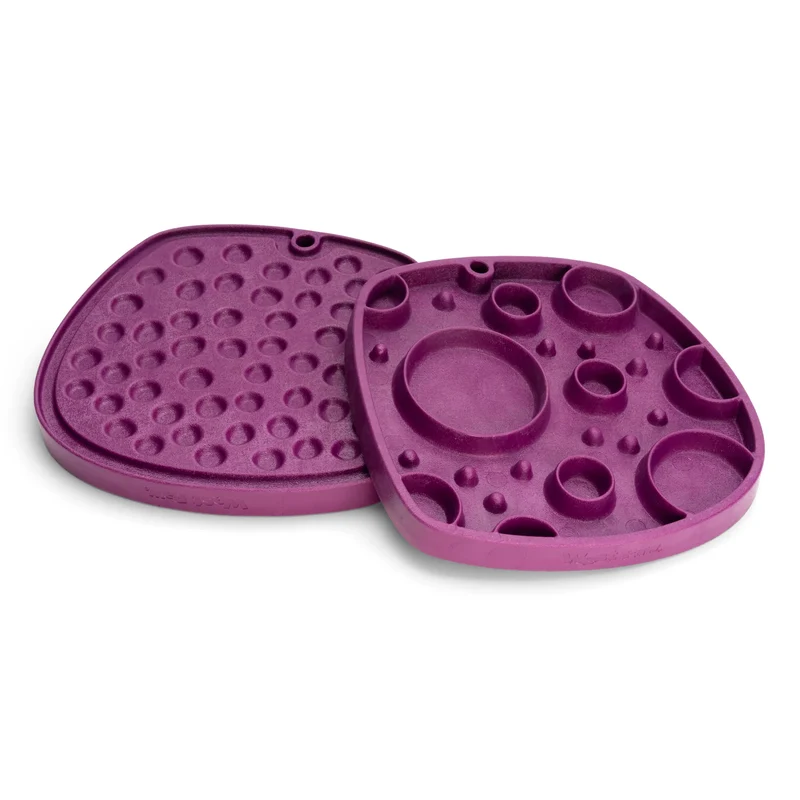 Feast Mat: Alimentador Lento y Lick Mat Morado - Tapete de Lamedura Todo en Uno de West Paw