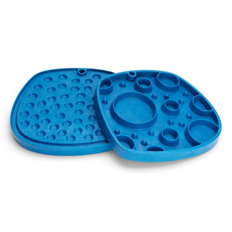 Feast Mat: Alimentador Lento y Lick Mat Azul - Tapete de Lamedura Todo en Uno de West Paw