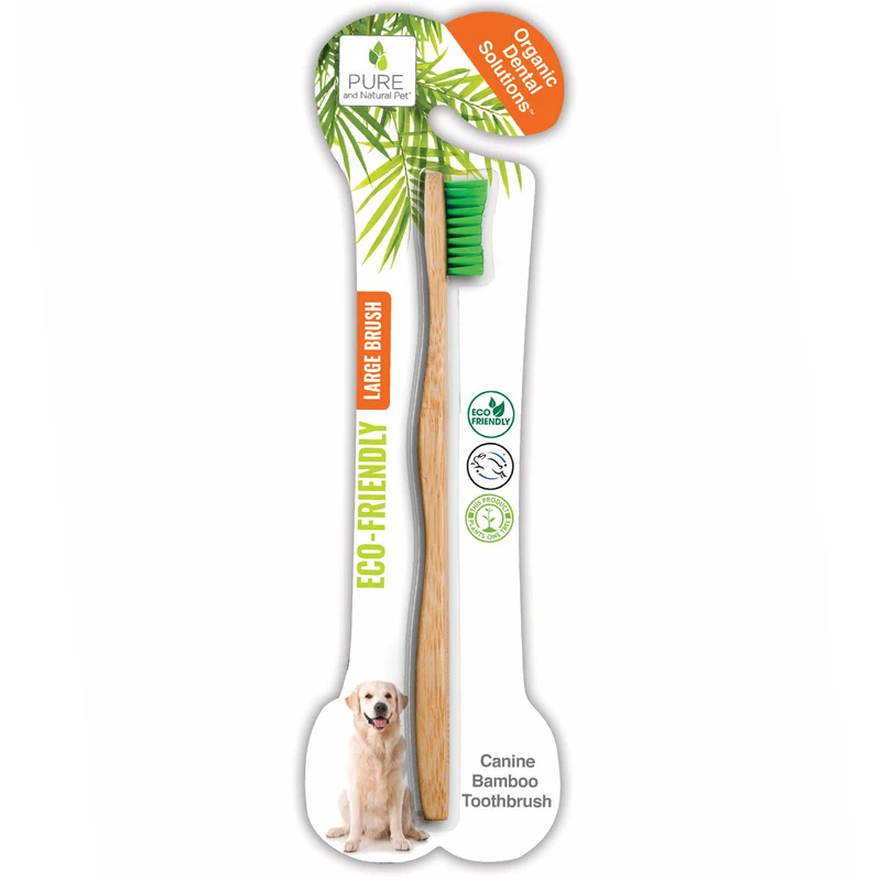 Cepillo de Dientes Grande de Bambú para Perros de Pure and Natural