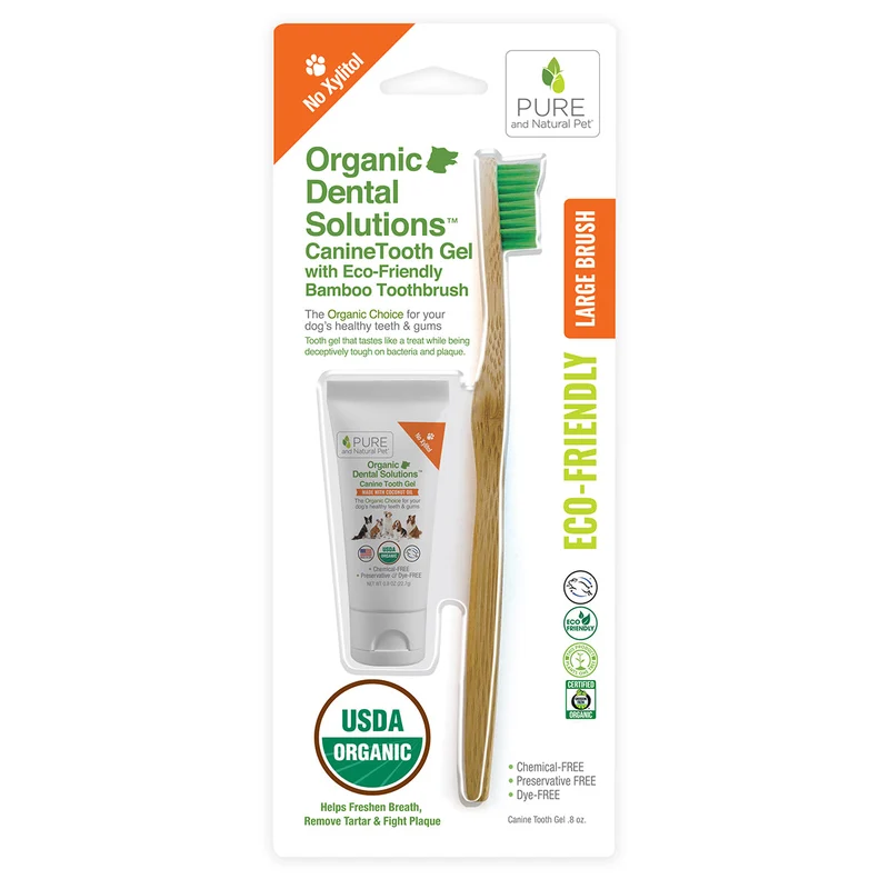 Kit Dental c/Cepillo Grande de Bambú y Pasta de Dientes en Gel de Pure and Natural