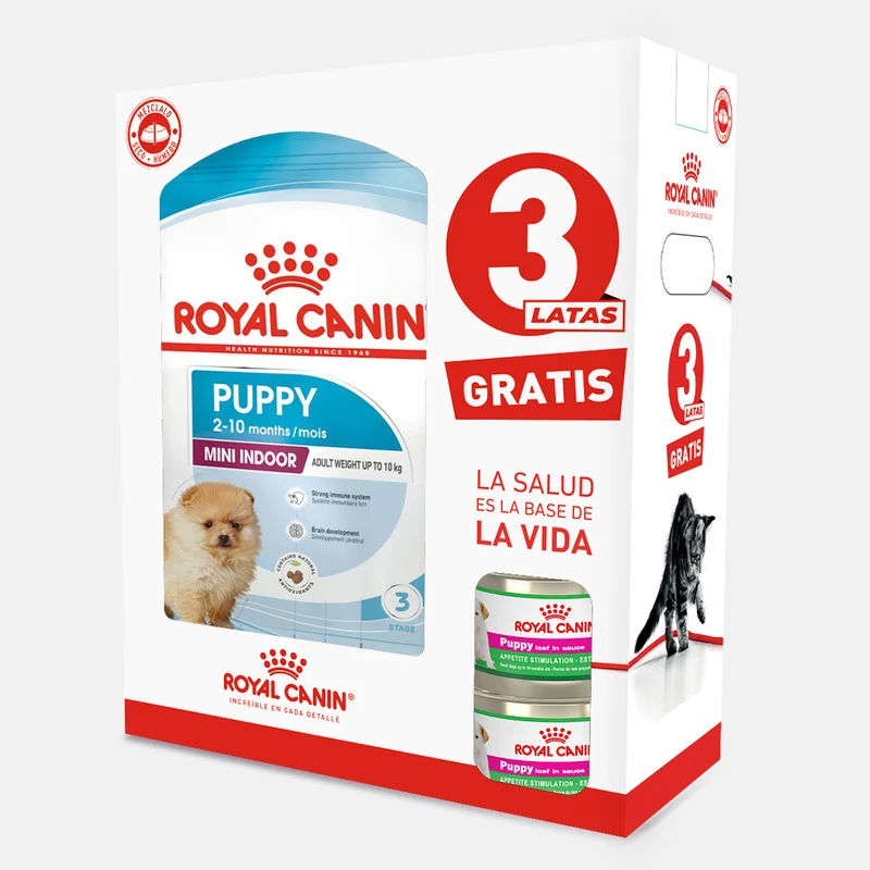 Of Mini Indoor Puppy 1.5Kg + 3 Latas