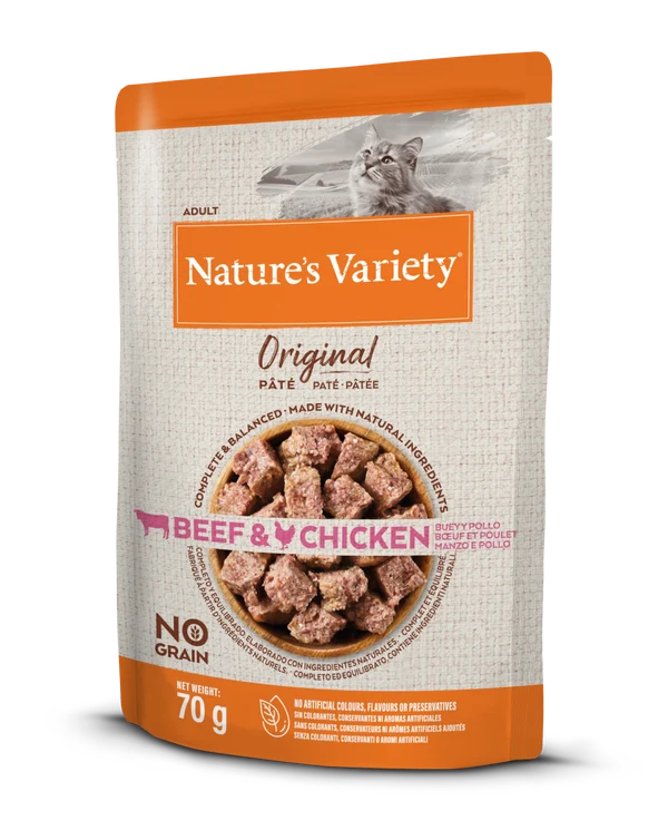 Pate Buey y Pollo para Gatos Sin Cereales (Beef & Chicken) | Nature's Variety
