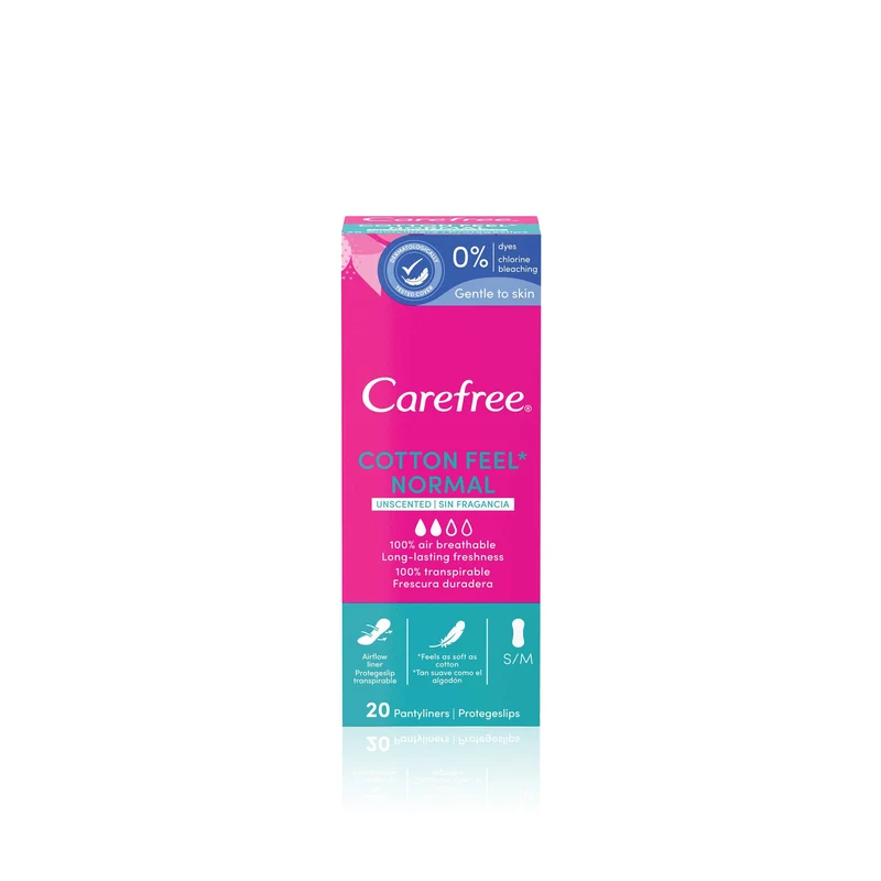 Carefree Cotton Pensos Diários sem Fragrância S/M 20 un