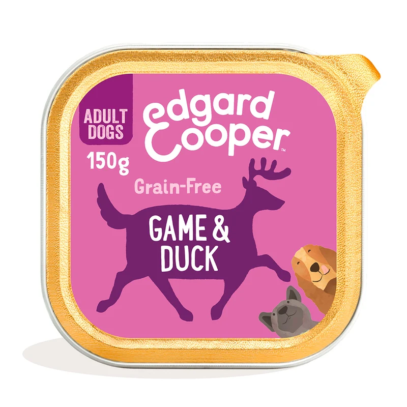 Tarrina de comida para perros con venado y pato sin cereales | Edgard & Cooper 150 g