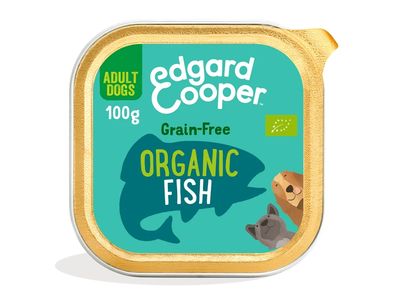 Tarrina de comida para perros con pescado orgánico sin cereales | Edgard & Cooper 100 g