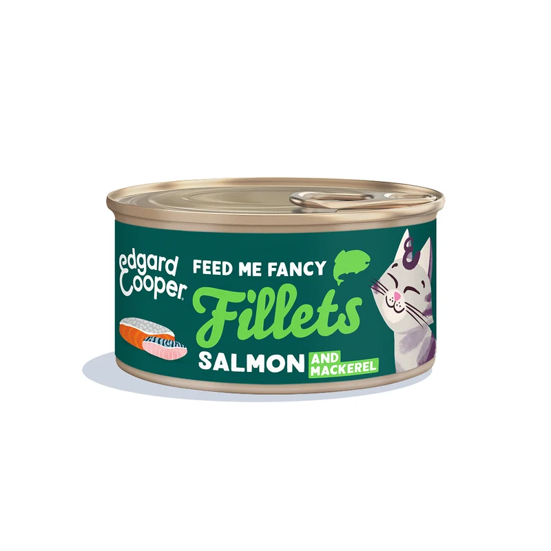 Filetes de salmón y caballa para gatos Edgard & Cooper 70 g