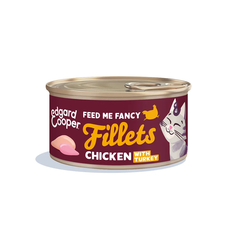 Filetes de pollo con pavo para gatos Edgard & Cooper 70 g