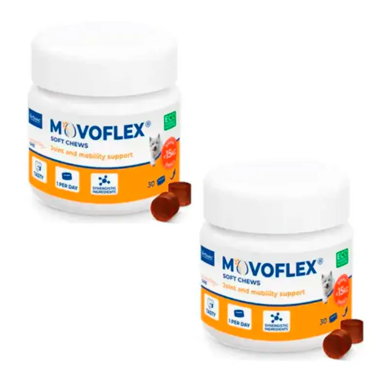 Movoflex Chondroprotector Cães Pequenos Até 15Kg, Embalagem 2 x 30 Comprimidos