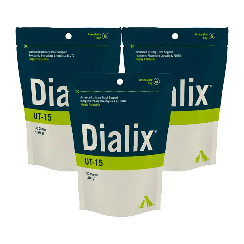 Vetnova Dialix UT-15, embalagem de 3 x 30 pastilhas