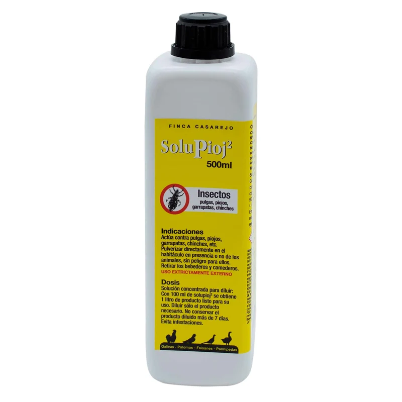 Solupioj (500 Ml) - Producto Biodegradable - Previene Los Parásitos Externos Como Piojillo, Ácaro Rojo, Garrapatas
