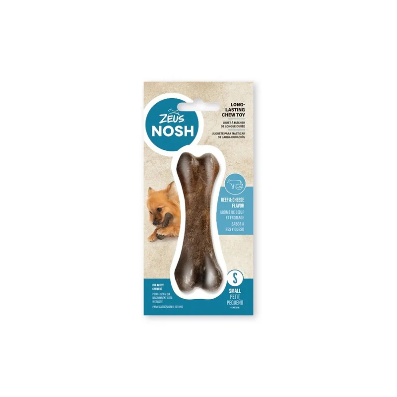 Nosh mordedor de Nylon Strong Hueso sabor a Carne&Queso S 11cm