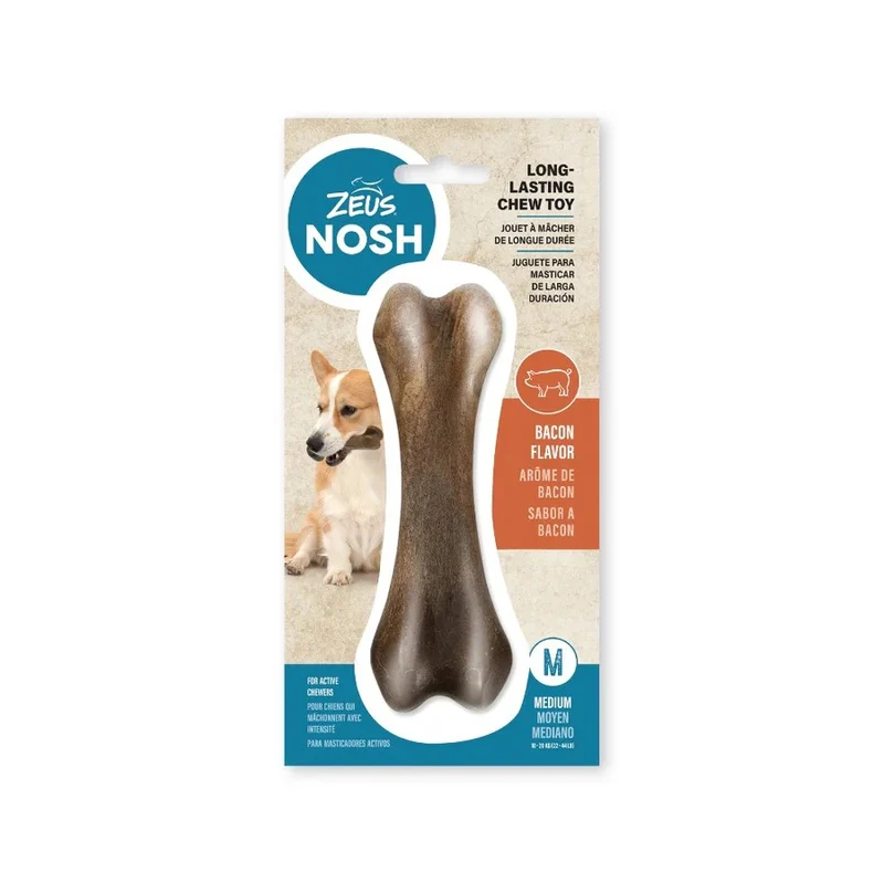 Nosh mordedor de Nylon Strong Hueso sabor a Bacon M, 15cm