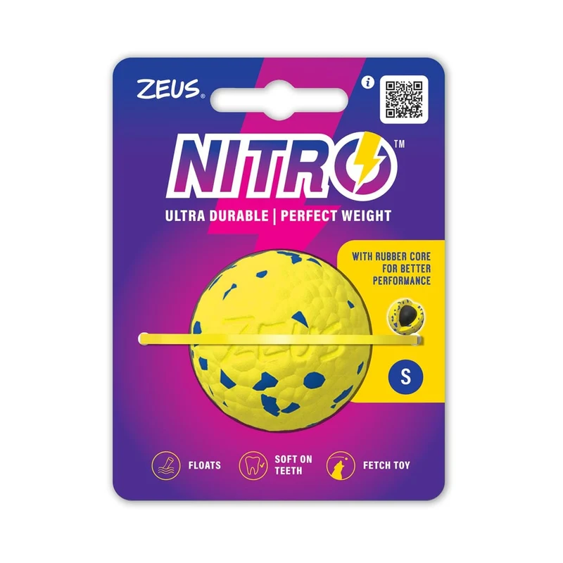 Zeus Nitro juguete para Perros Bola Lastrada Flotante S 15cm
