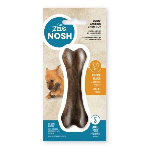 Nosh mordedor de Nylon Flexible Puppy Hueso Zeus sabor a Pollo S 11cm