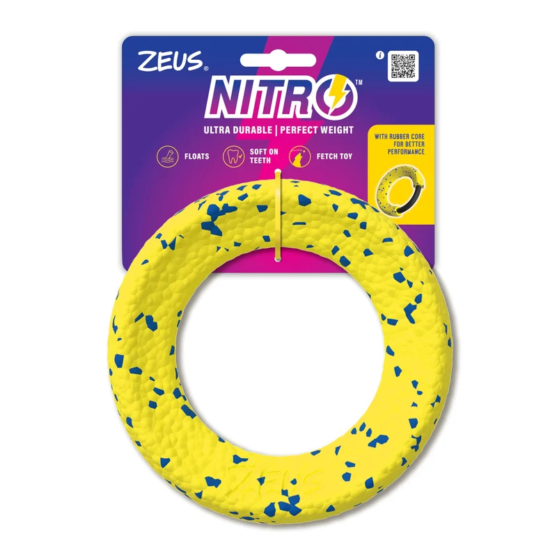 Zeus Nitro juguete para Perros Anillo Lastrado flotante 16cm