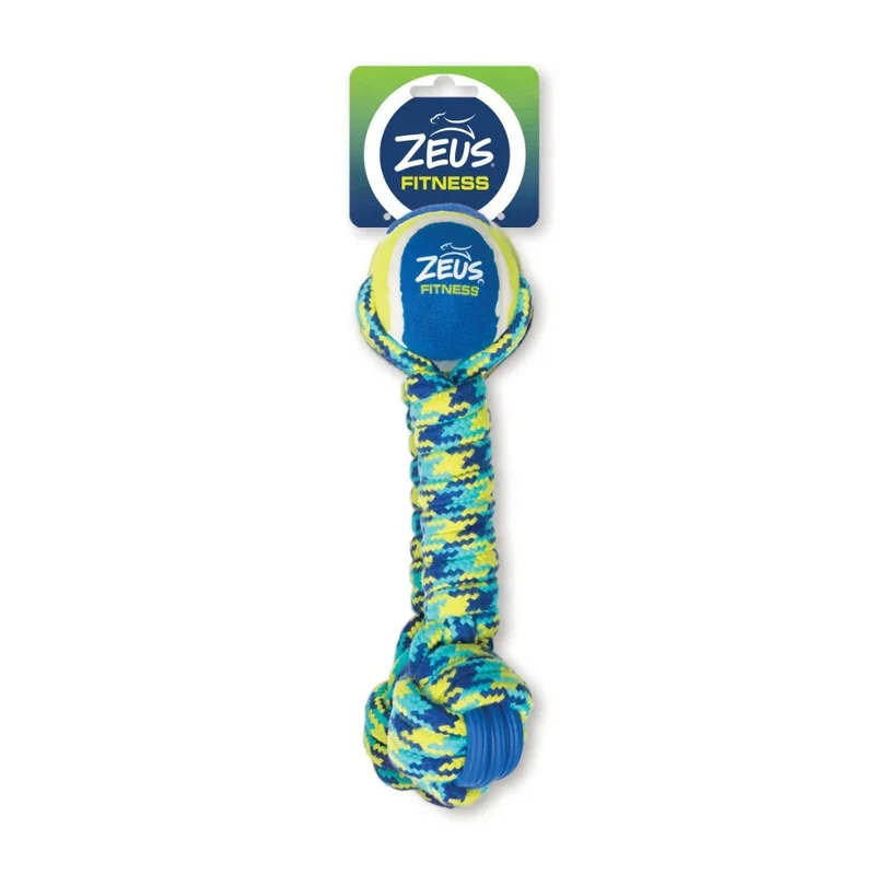 Zeus Fitness Tennis Cuerda&TPR Dumbbell para Perros 28cm