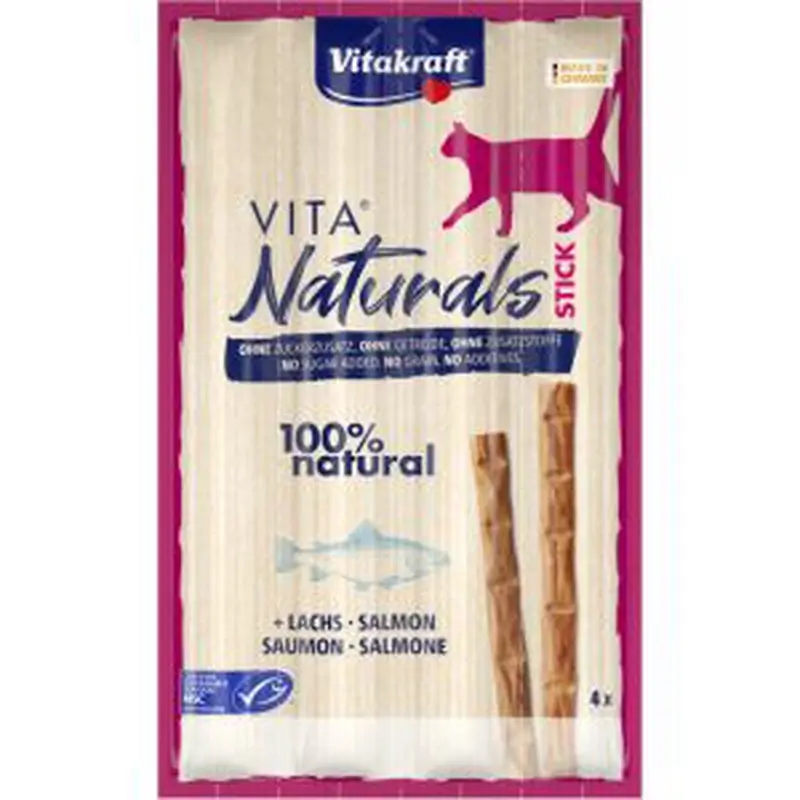 Vitakraft Vita Naturals Gato- Stick Salmon 20X4Un