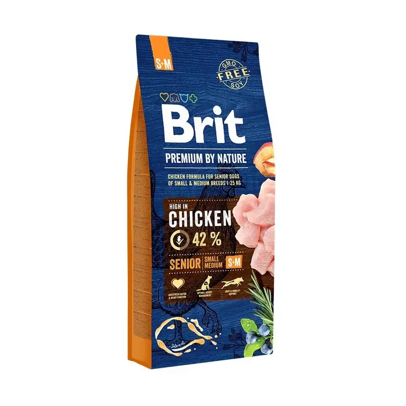 Brit Premium Dog Nature Senior Pequeno/Médio 15 quilos