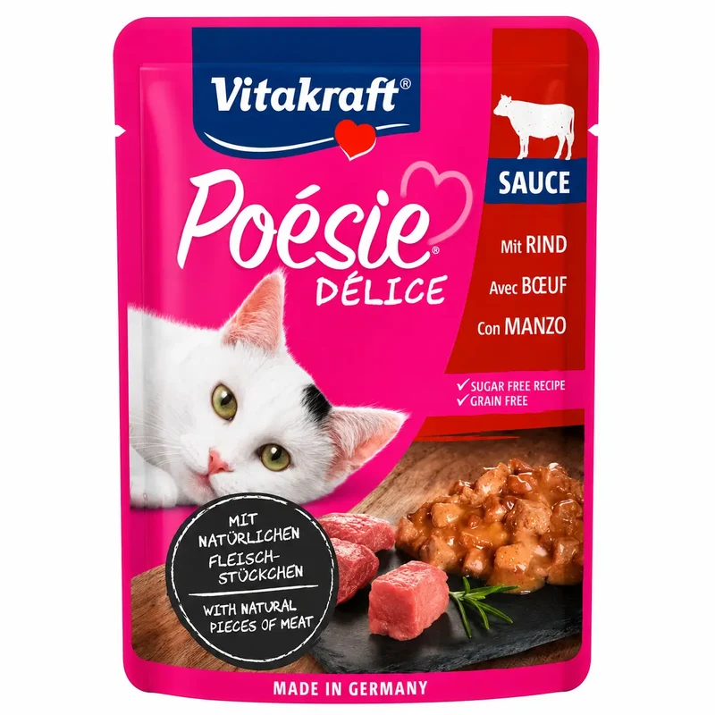 Vitakraft Poesie Delisauce Embalagem - Vitela 23X85Gr, 85 gr
