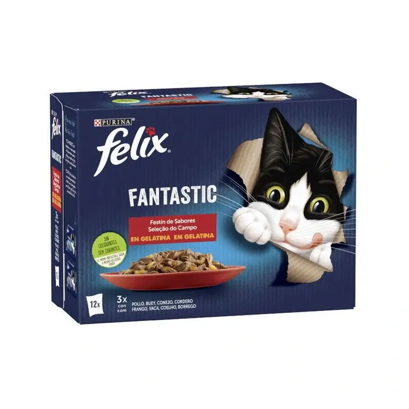 Felix Fantastic Carnes Gelatina 4x24x85 gramos