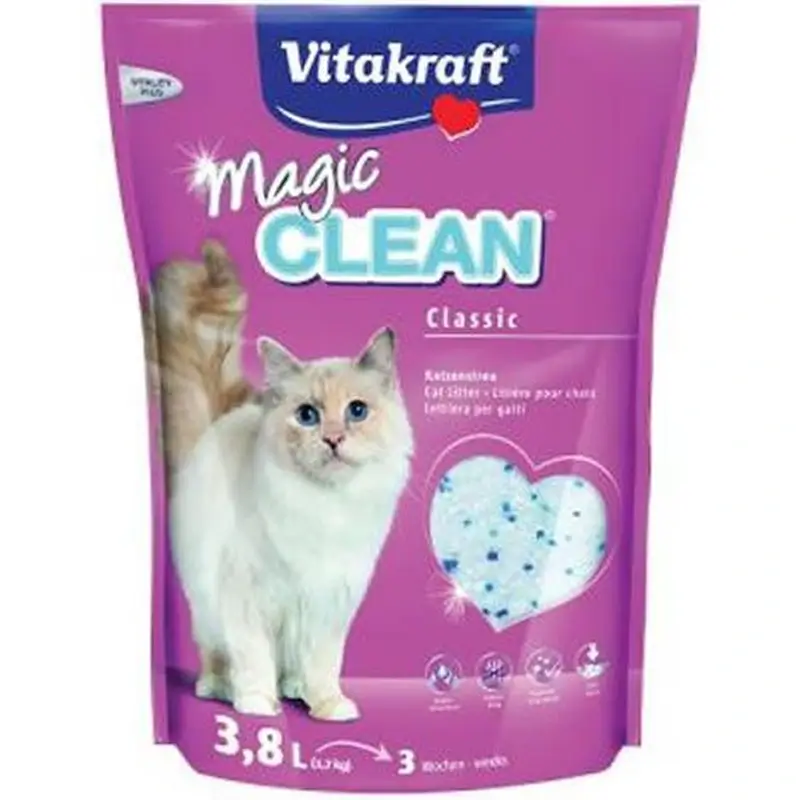 Vitakraft Magic Clean Perlas Silice 3, 8Lt 1, 7 kilos 8 unidades