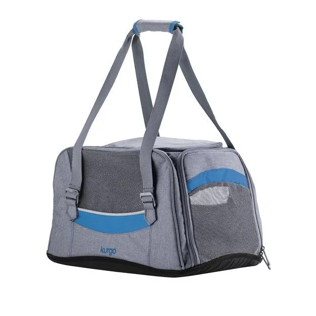 Transportadora para Perros Modelo Metro Carrier Gris con Azul de Kurgo®