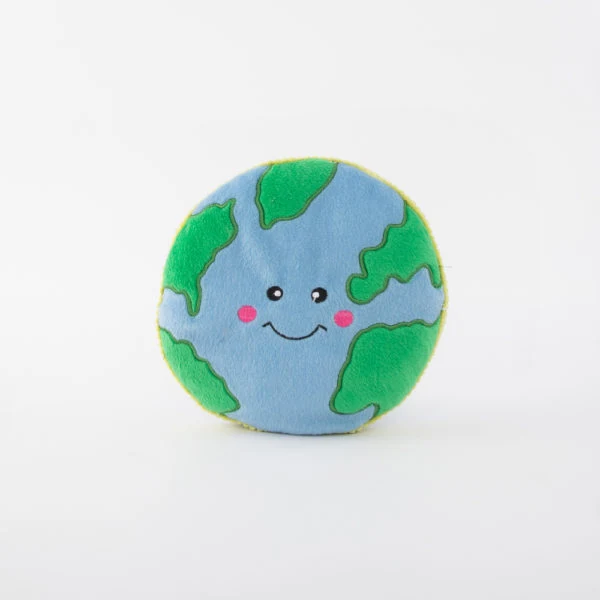 La Tierra de Peluche con Squeaker - ZippyPaws Squeakie Pattiez Earth