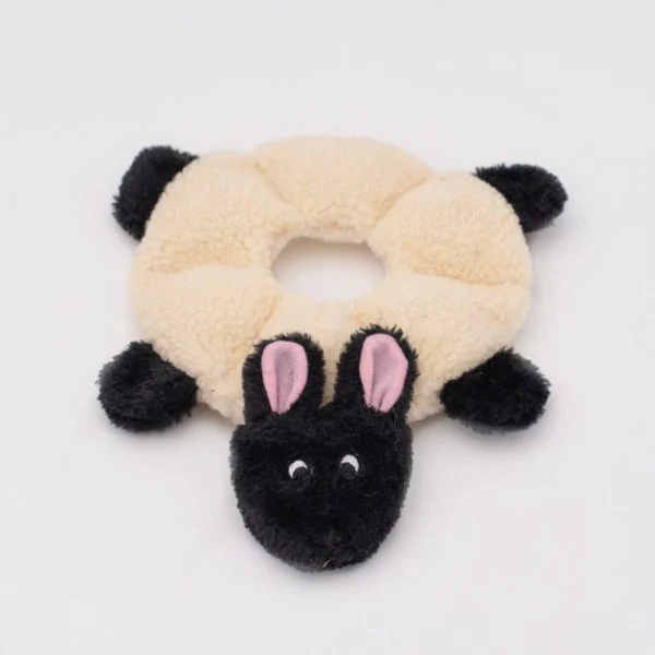 Borrego Redondo de Peluche con 6 Squeakers - Zippy Loopy Sheep