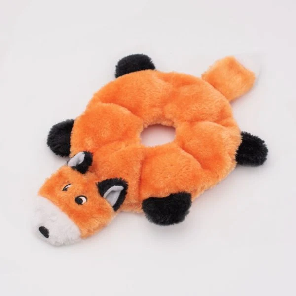 Zorrillo Redondo de Peluche con 6 Squeakers - Zippy Loopy Fox
