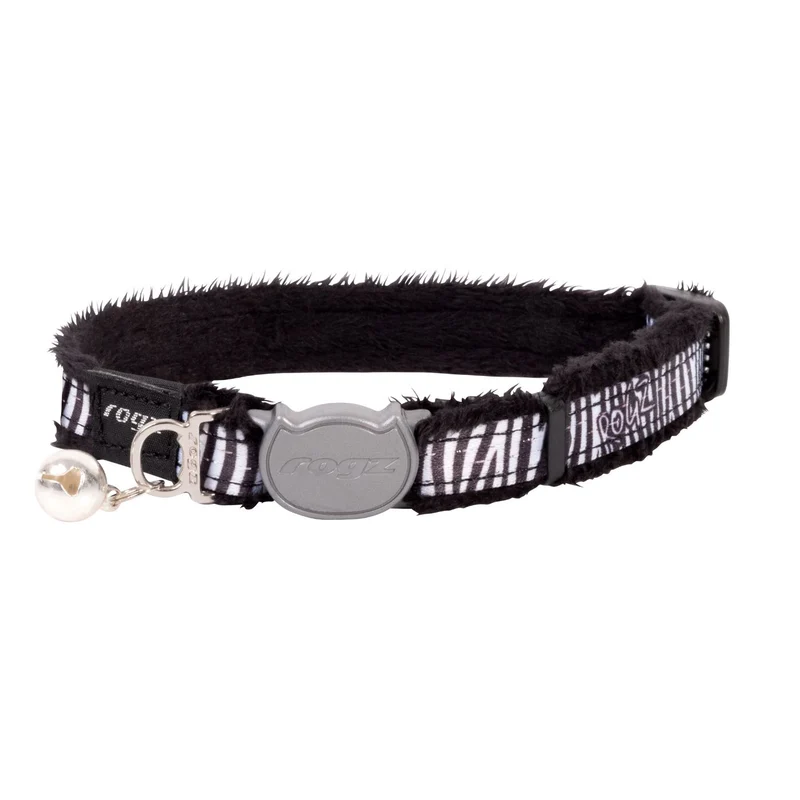 Collar Para Gato Fashioncat Estampado Zebra Rogz Ajustable 20-31cm