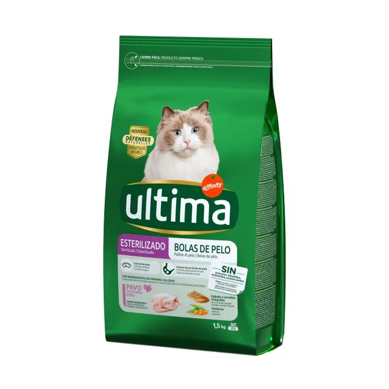 Ultima Pienso Cat Esterilizado Bolas De Pelo, 1,5 kg