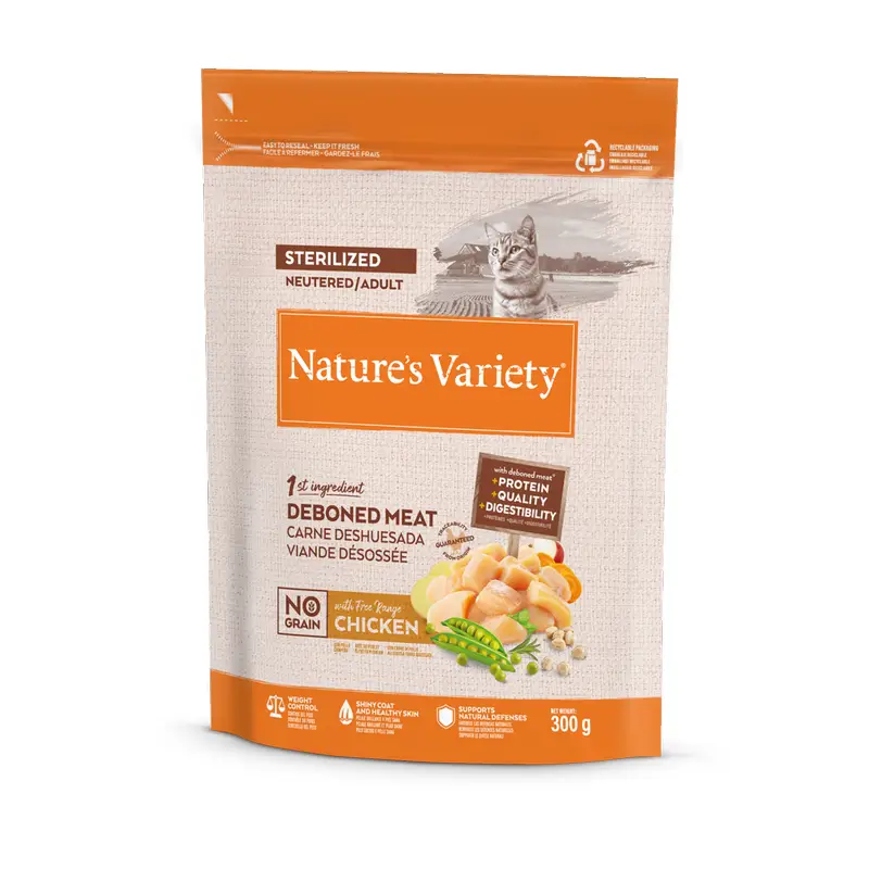 Nature'S Variety Pienso Para Gatos, Con Pollo, Natural, 300 gr