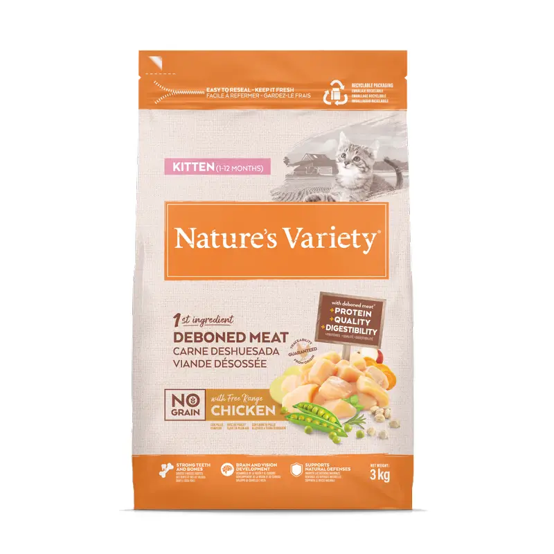 Nature'S Variety Pienso Free Grain Para Gatos, Con Pollo, Natural, 3 kg